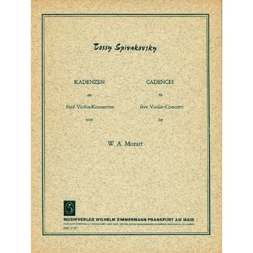Kadenzen zu den Violinkonzerten von Mozart 