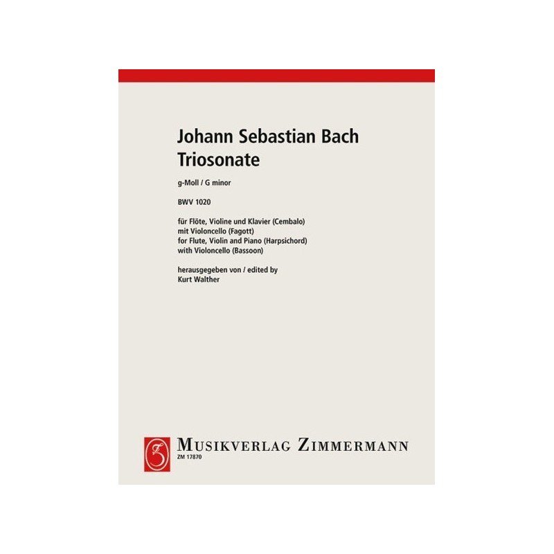 Triosonate G-Moll BWV. 1020 