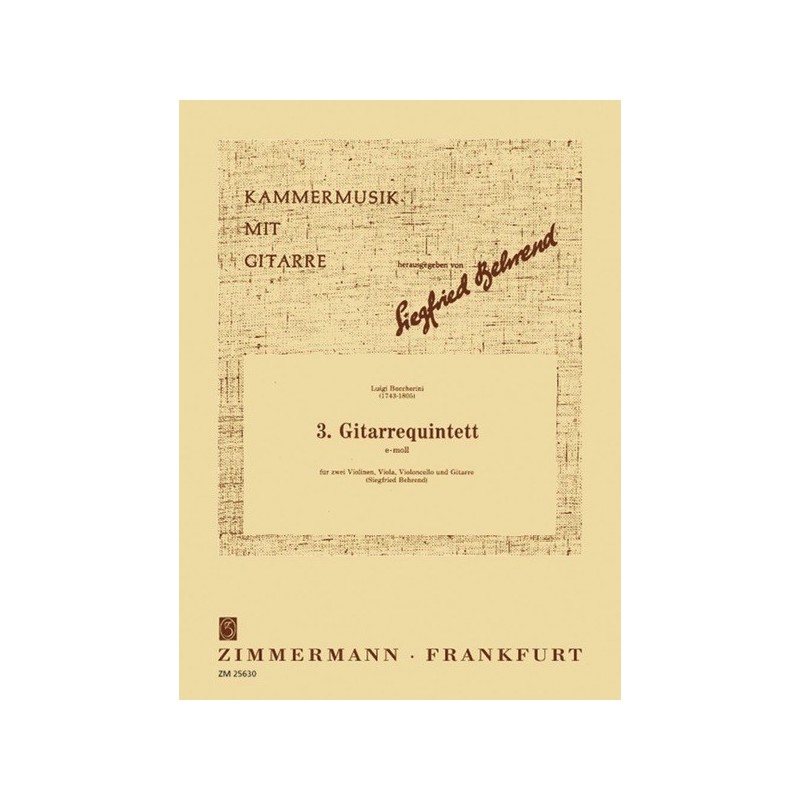 Drittes Quintett e-Moll 