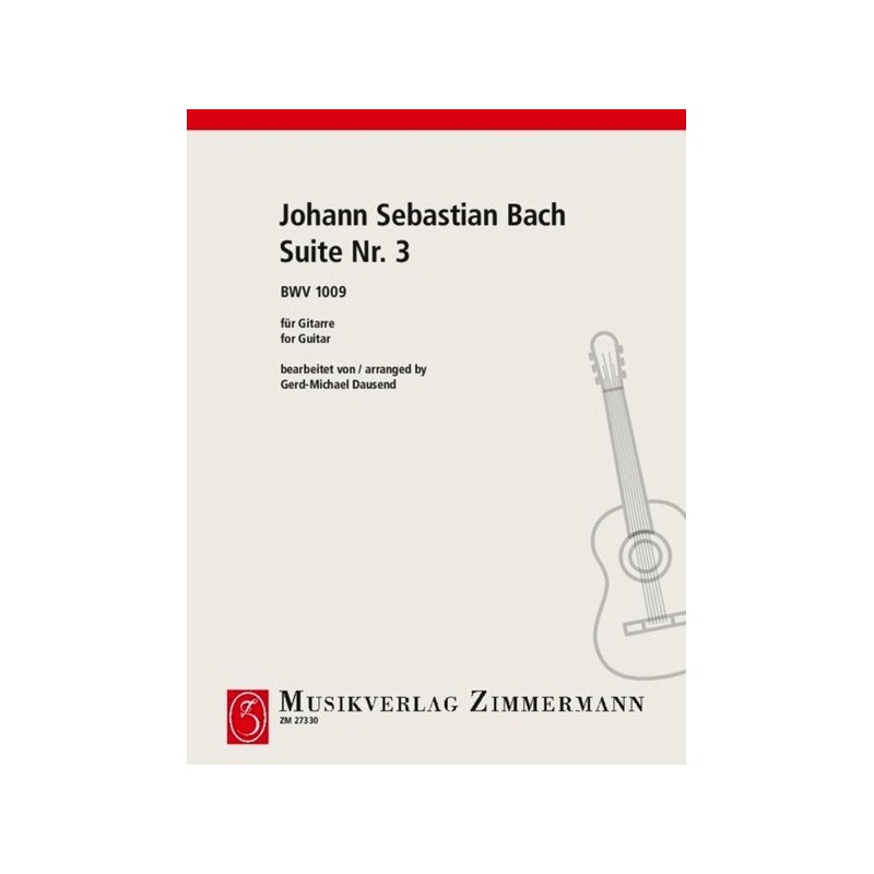 Suite No 3 BWV 1009 For Guitar 