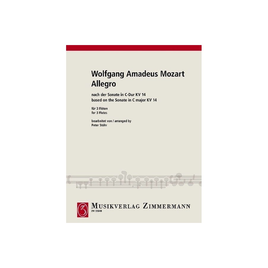 Allegro nach der Sonate C-Dur KV 14 