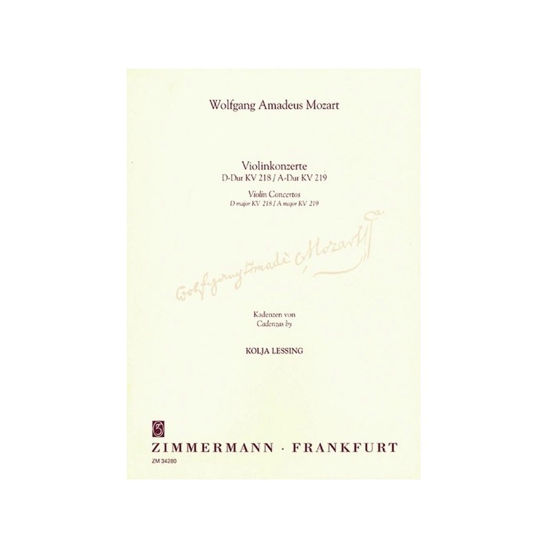 Kadenzen Zu Den Violinkonzerten 