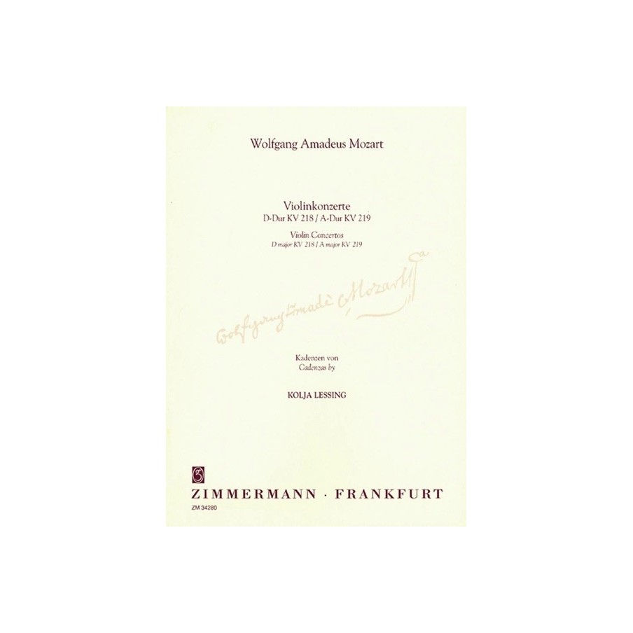 Kadenzen Zu Den Violinkonzerten 