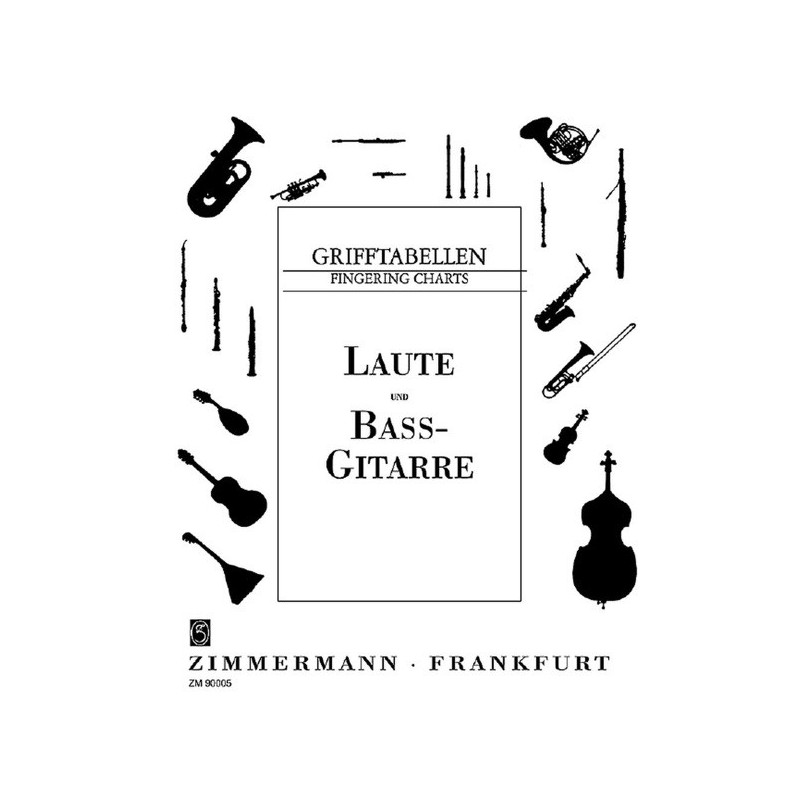 Grifftabelle für Laute und Bass-Gitarre 