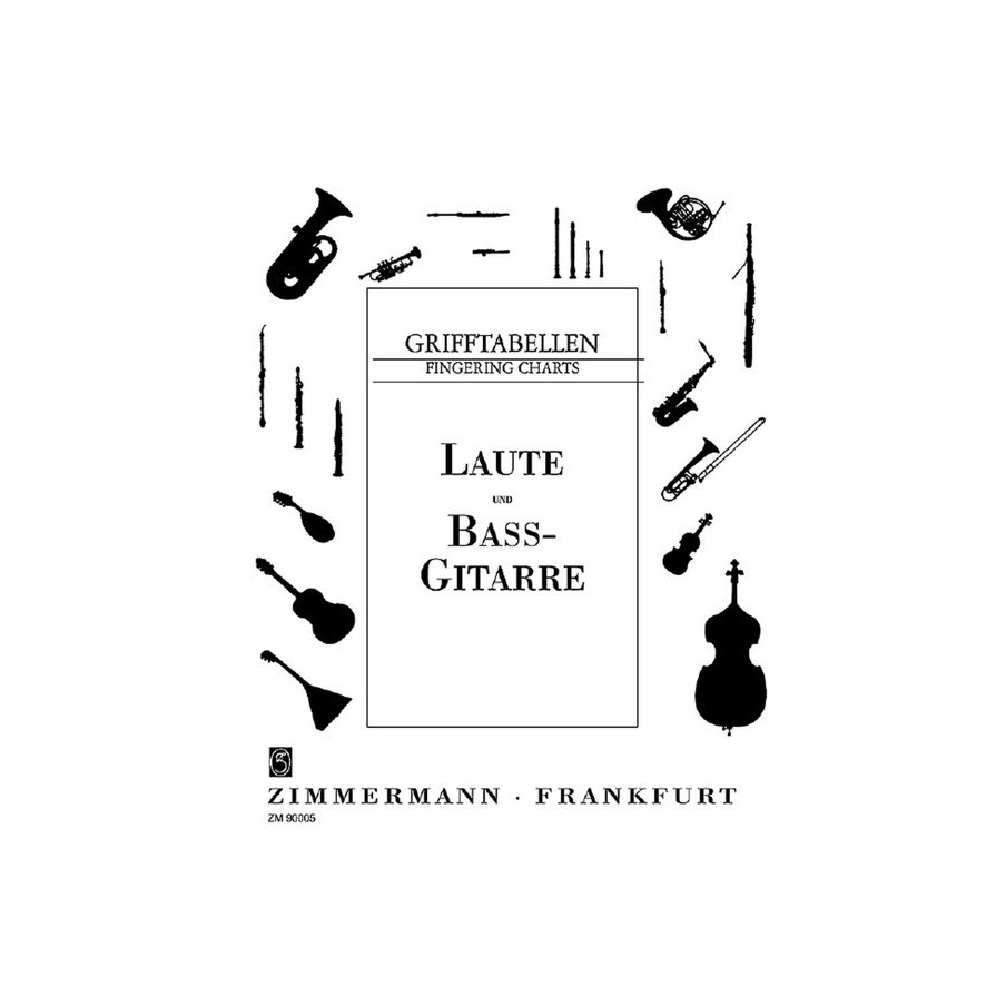 Grifftabelle für Laute und Bass-Gitarre 