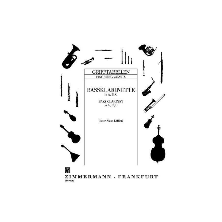 Grifftabelle für Bassklarinette in A, B, C 