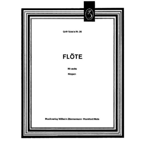 Grifftabelle für Flöte (6 Klappen) 