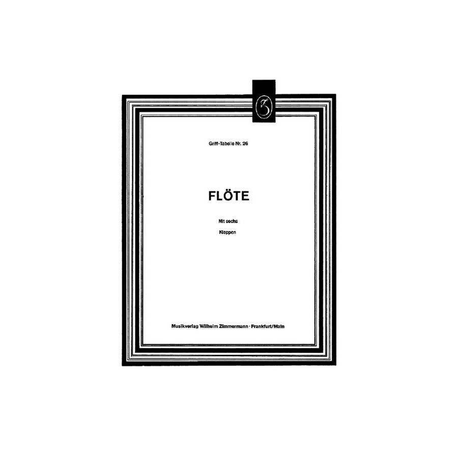 Grifftabelle für Flöte (6 Klappen) 