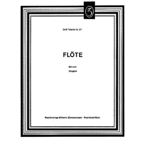 Grifftabelle für Flöte (8...