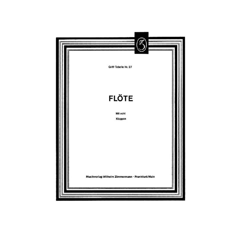 Grifftabelle für Flöte (8 Klappen) 